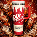 Pepper Chill Tumbler - cherry red insulated tumbler with drip graphics