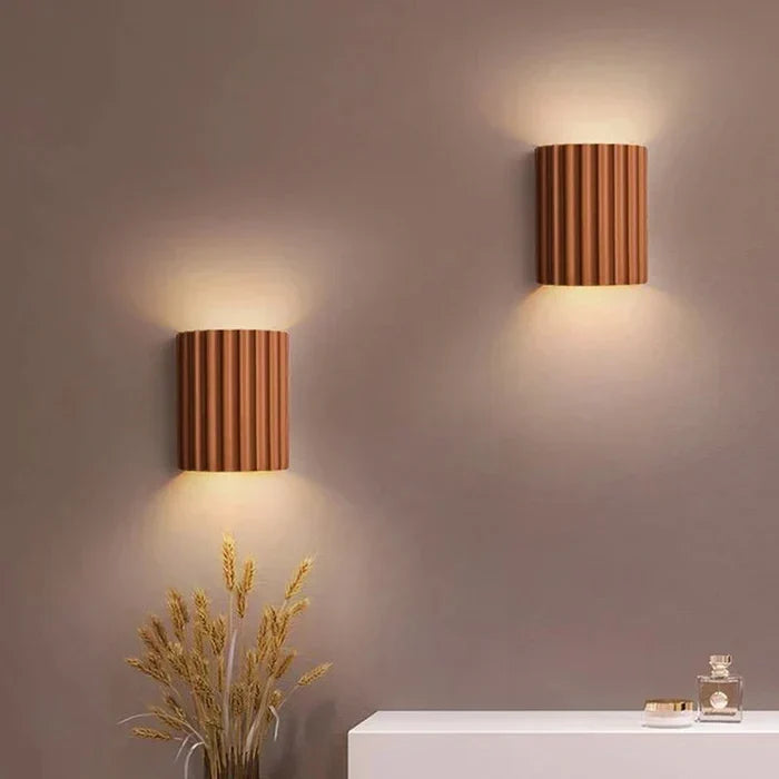 Ribbed resin cylinder up and down wall light by BROKLEN – view 10