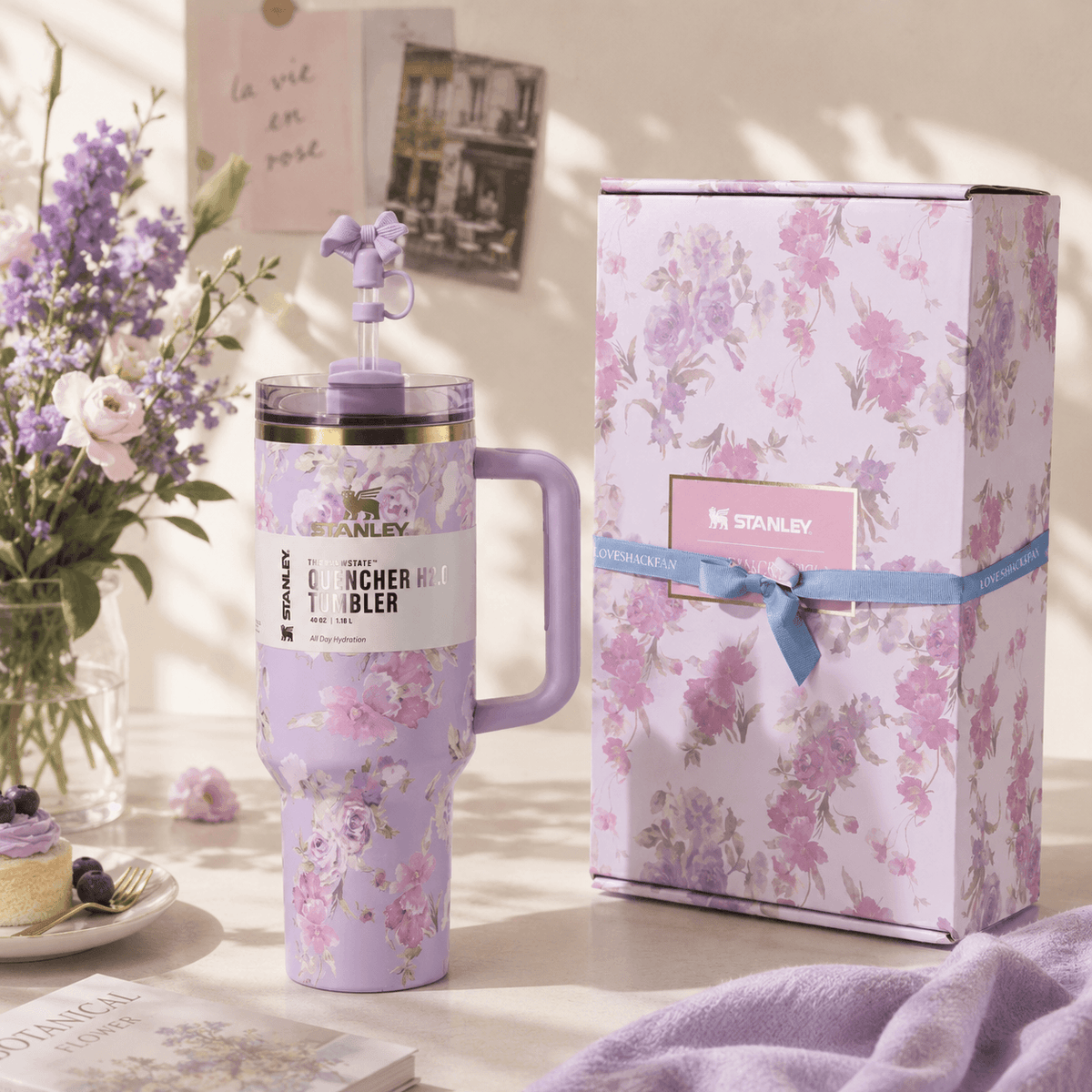 Stanley x LoveShackFancy Lavender Bloom Tumbler