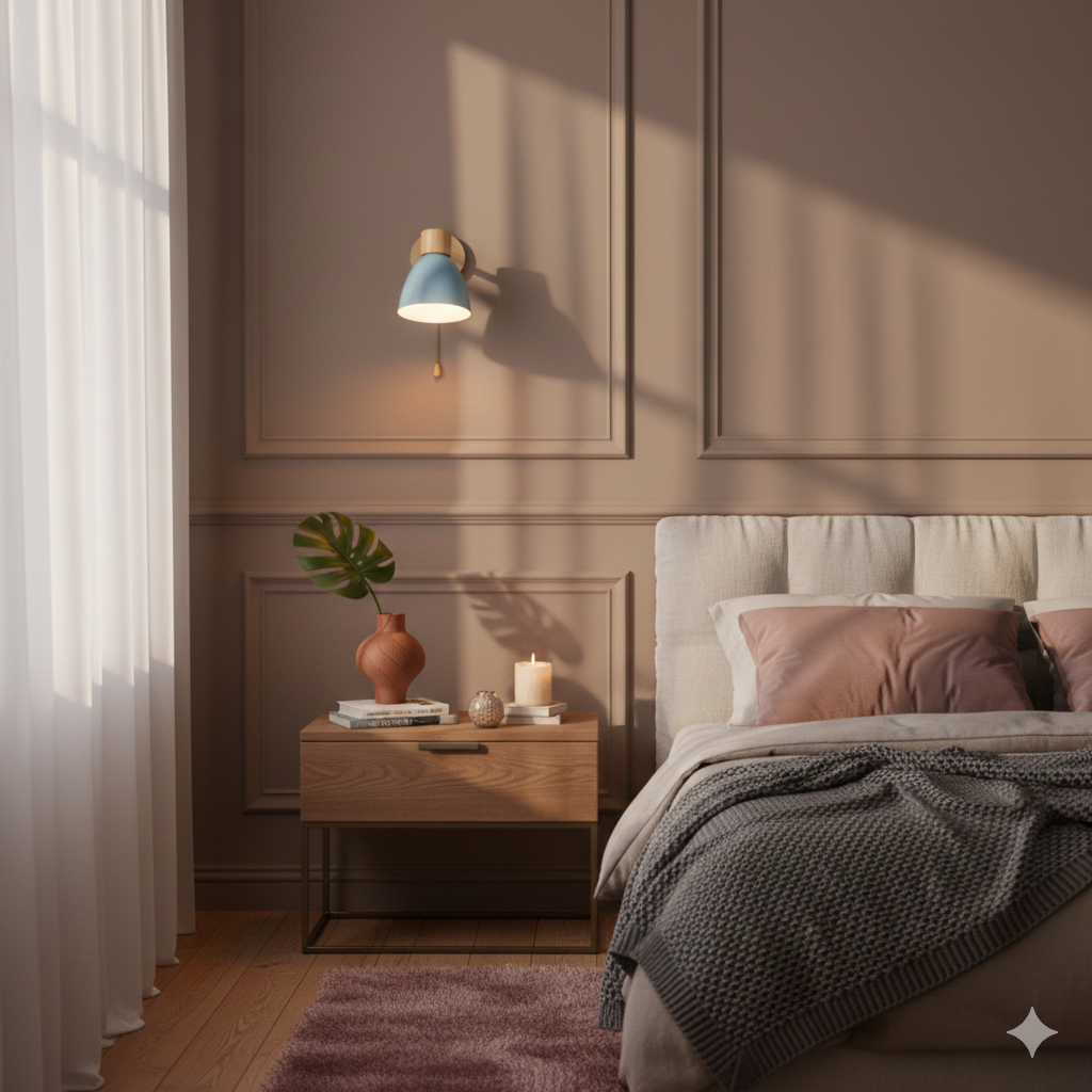 Scandinavian wood and metal cone wall light by BROKLEN – view 29