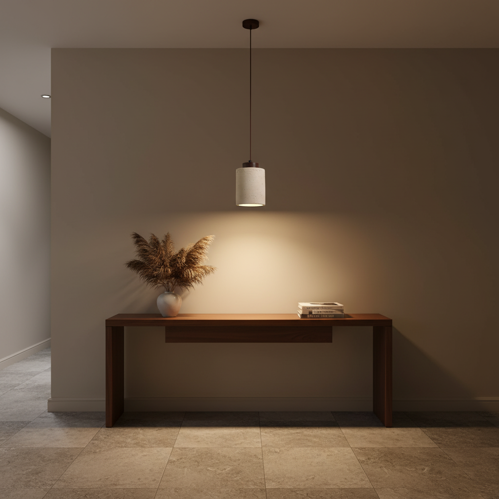 Minimalist Nordic travertine pendant light by BROKLEN – view 9