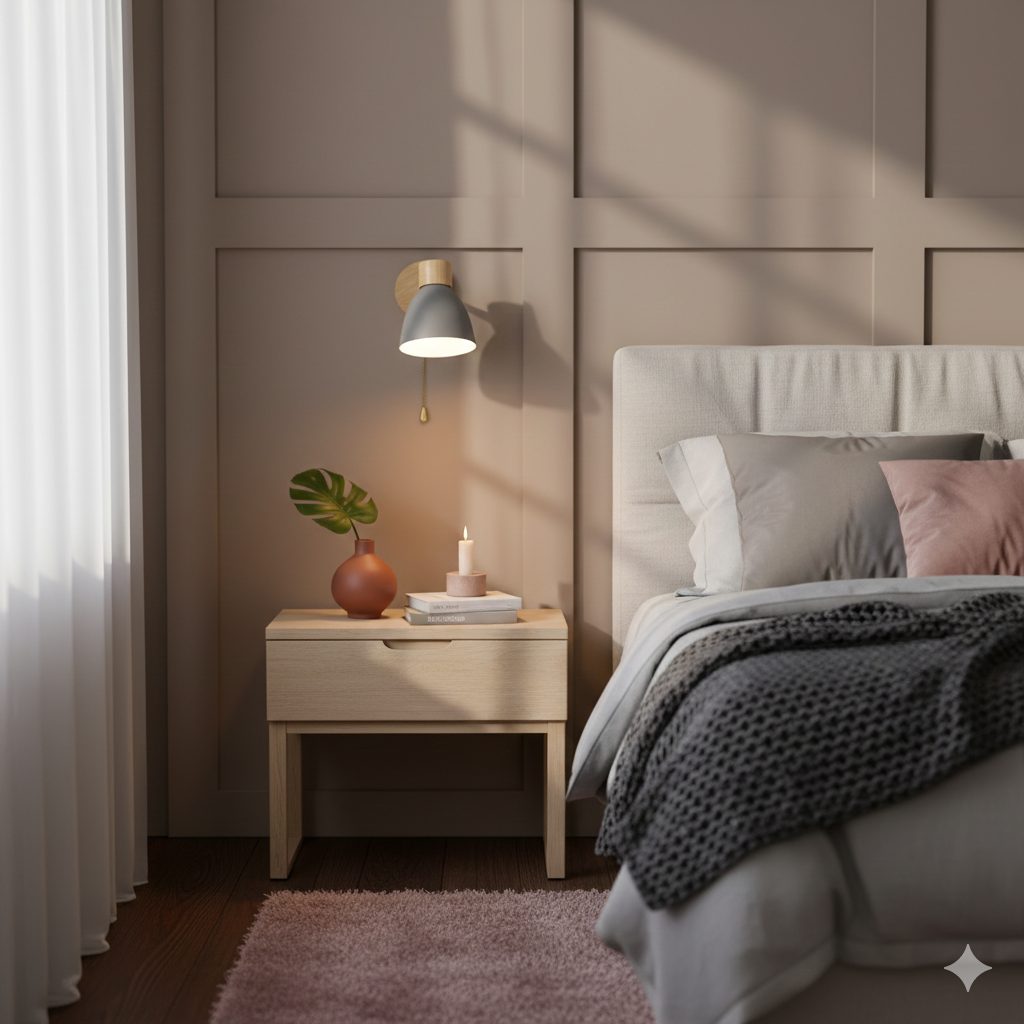 Scandinavian wood and metal cone wall light by BROKLEN – view 27