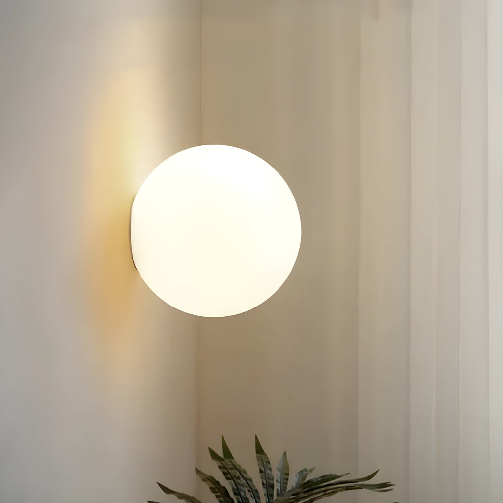Modern frosted glass globe wall lamp by BROKLEN – view 7