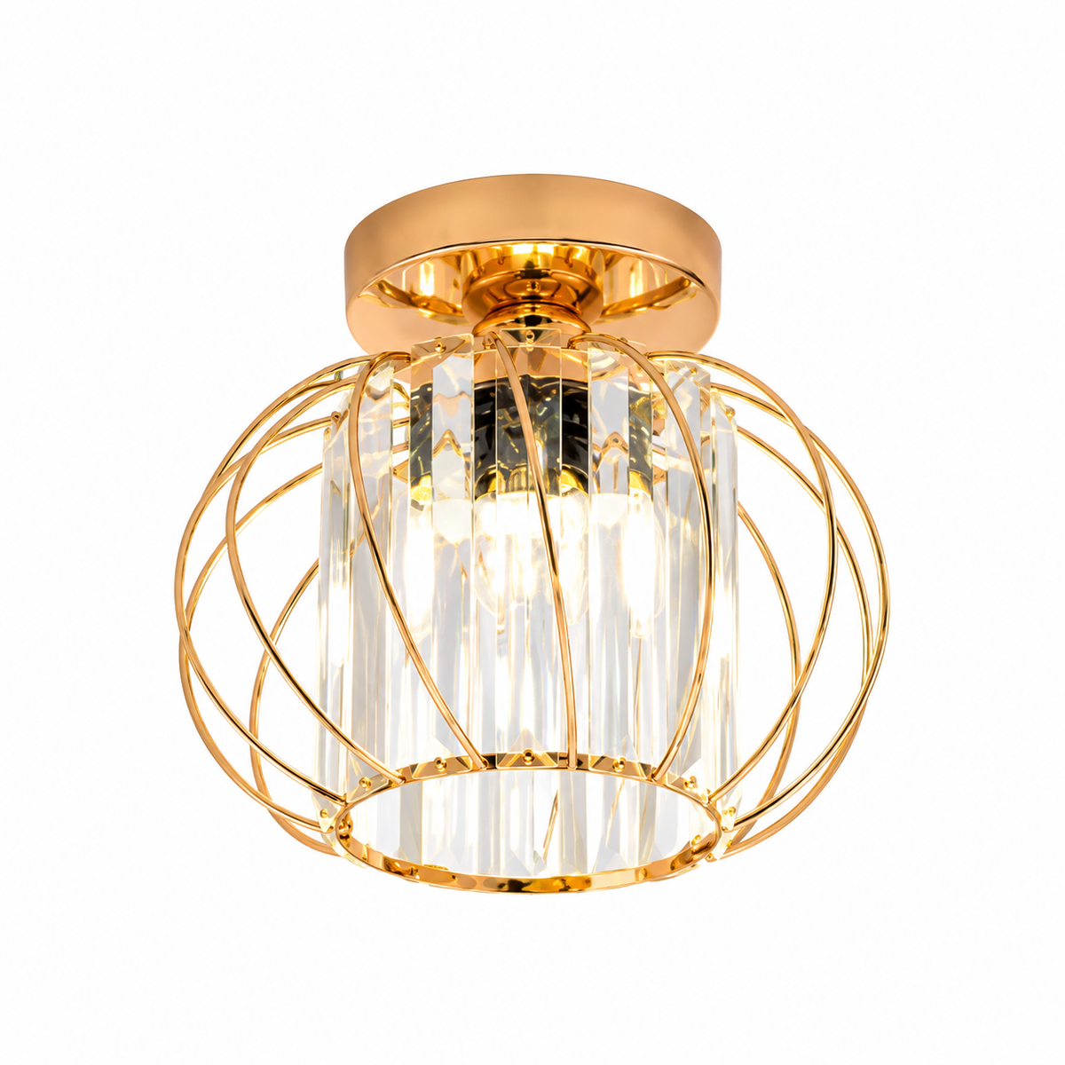 Small glass rod flush mount ceiling light – view 9