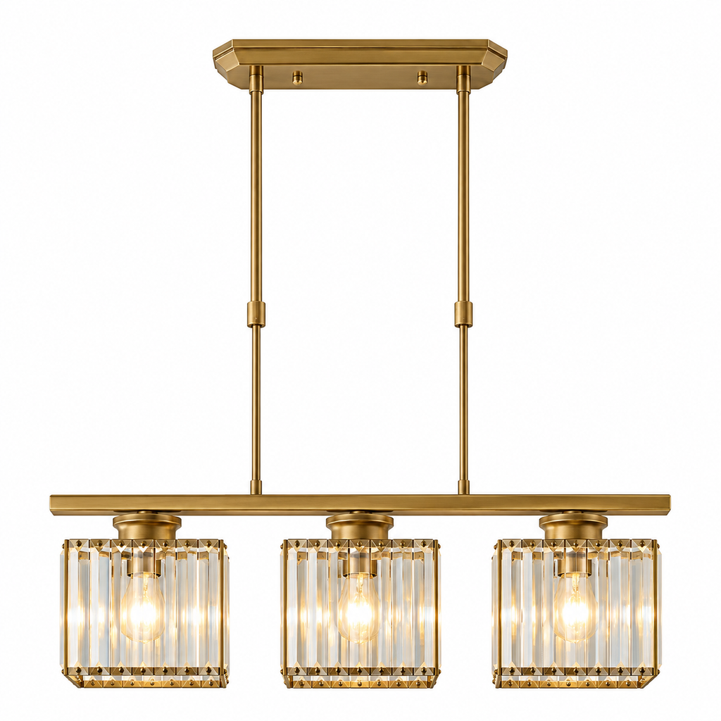 Glass pendant light bar black or gold – view 8