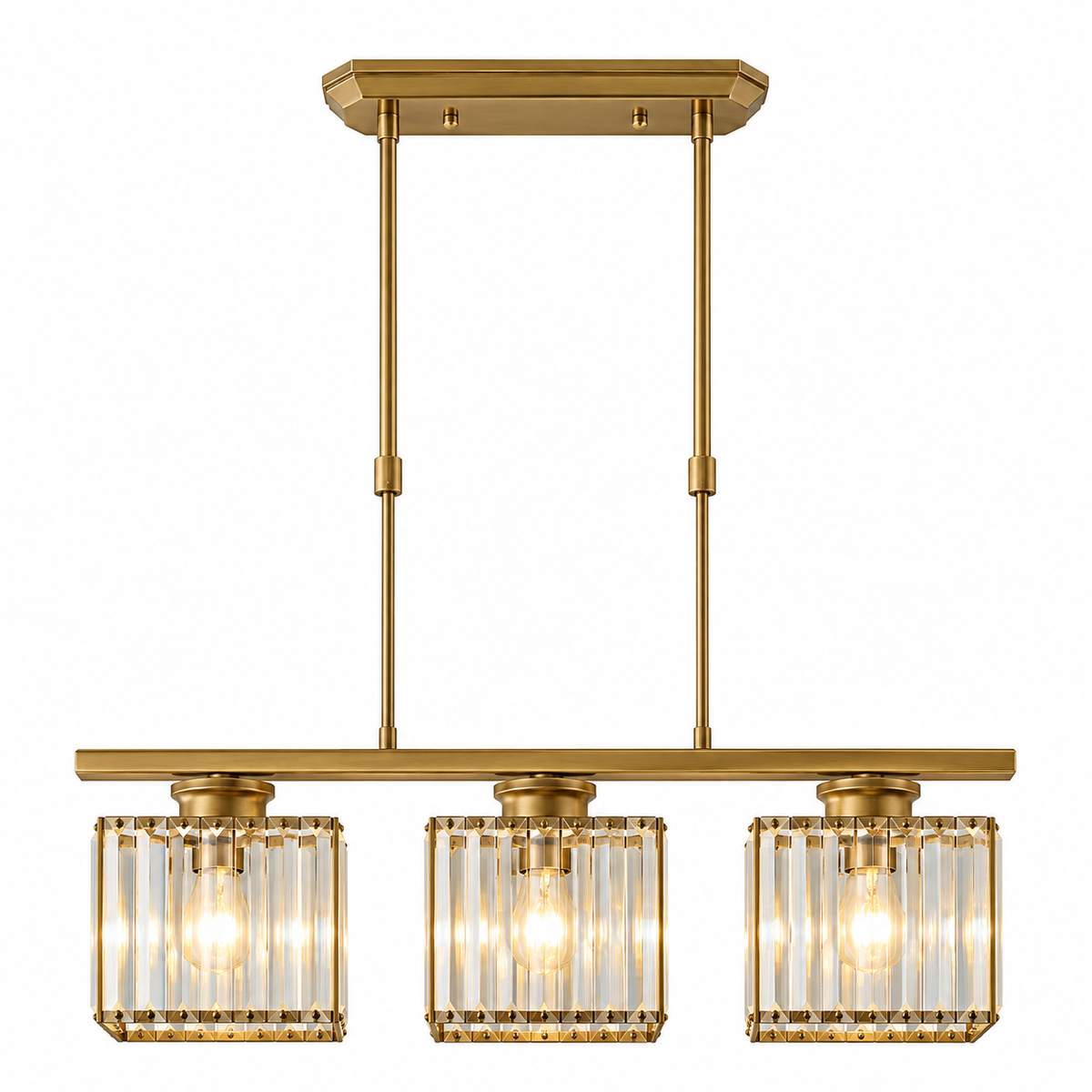 Glass pendant light bar black or gold – view 8