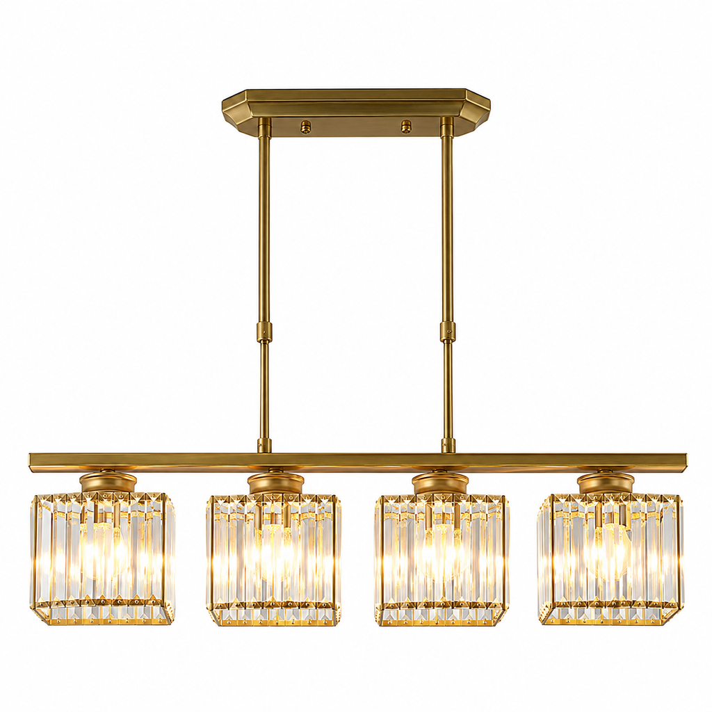 Glass Pendant Light Bar – Multi-Light Kitchen Island Chandelier