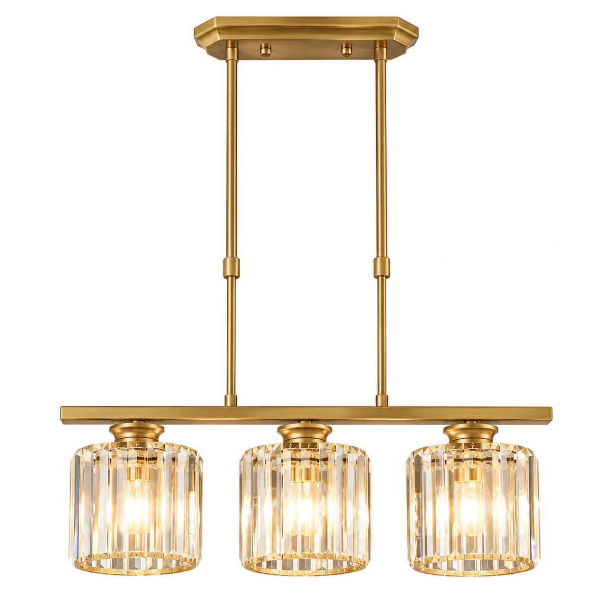 Glass pendant light bar black or gold – view 9