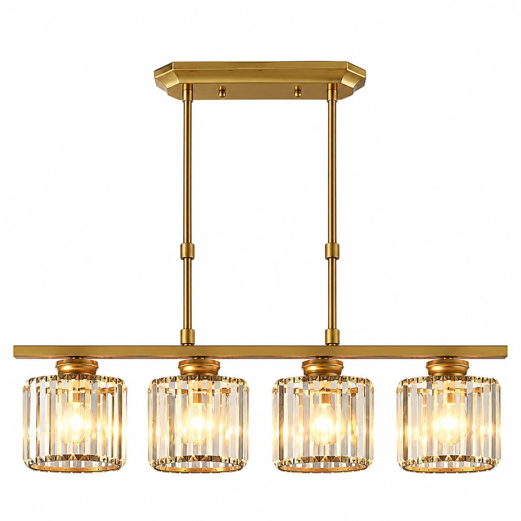 Glass Pendant Light Bar – Multi-Light Kitchen Island Chandelier