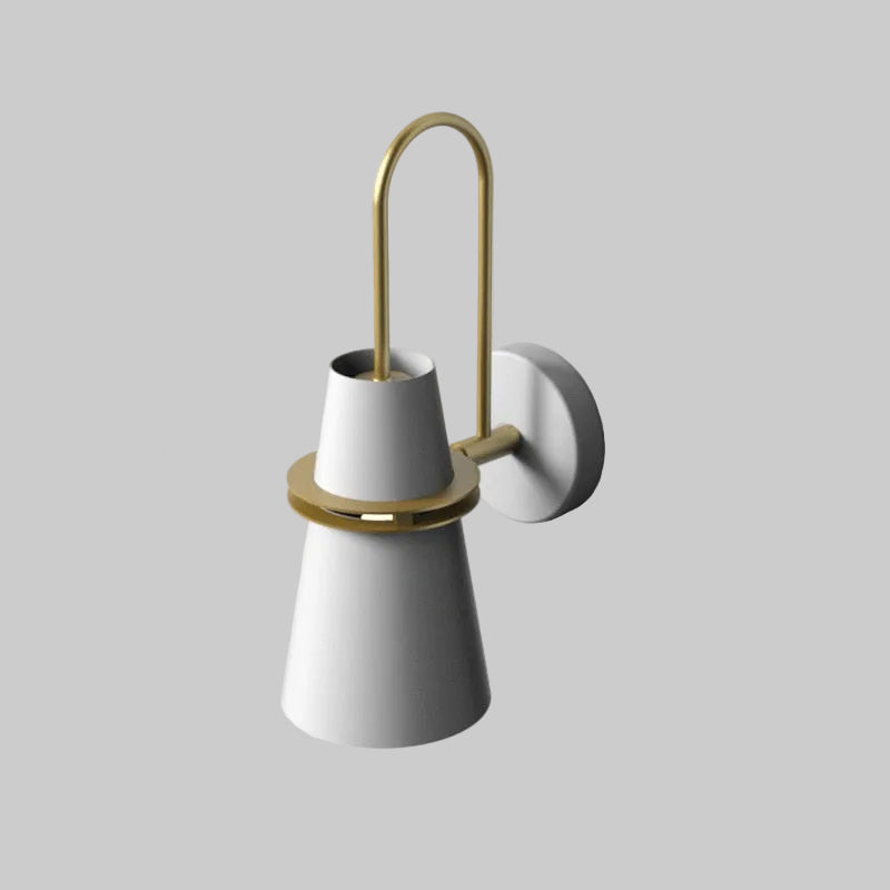 Elegant cone wall light with adjustable metal shade by BROKLEN – view 5