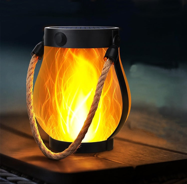 Solar flame effect outdoor table lantern by BROKLEN – view 2