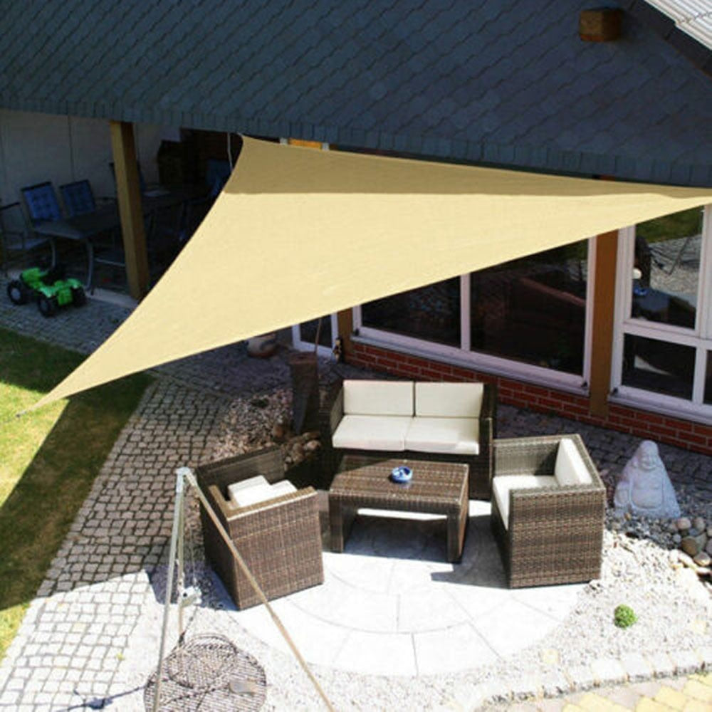 Outdoor shade sail canopy sun shelter over a patio by BROKLEN – view 6