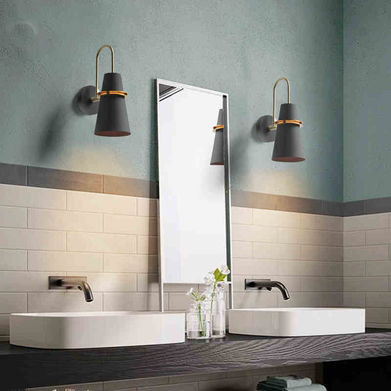 Elegant cone wall light with adjustable metal shade by BROKLEN