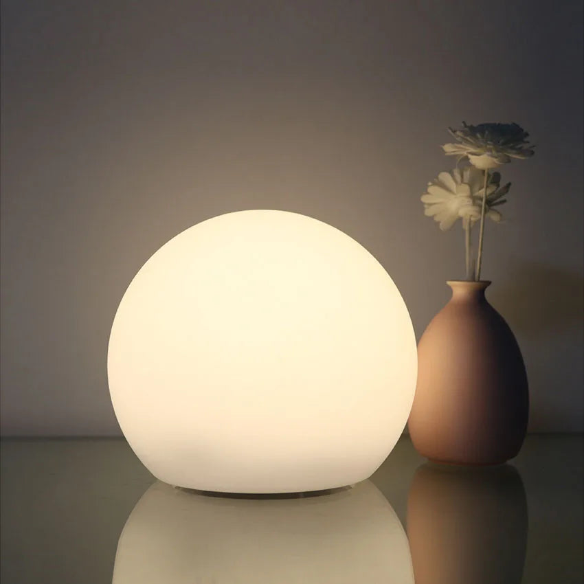 Colour-changing rechargeable LED globe lamp with remote by BROKLEN