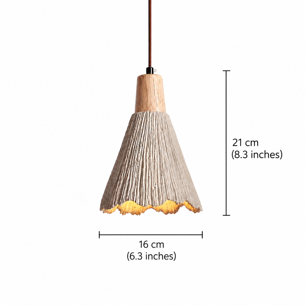 Wabi-sabi textured pendant light by BROKLEN – view 13