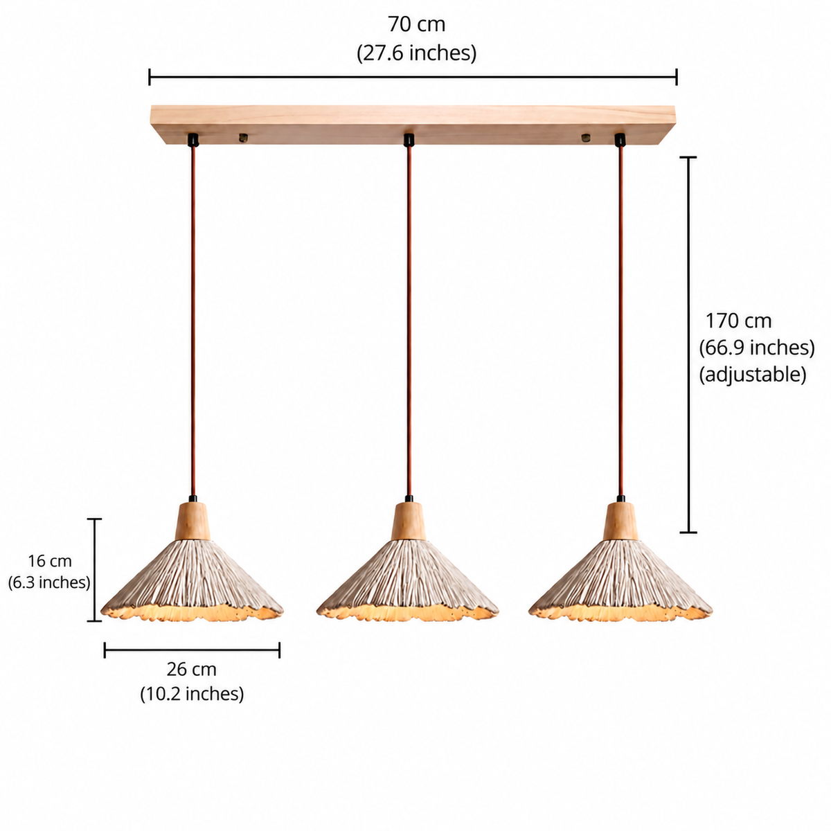 Wabi-sabi textured pendant light by BROKLEN – view 16