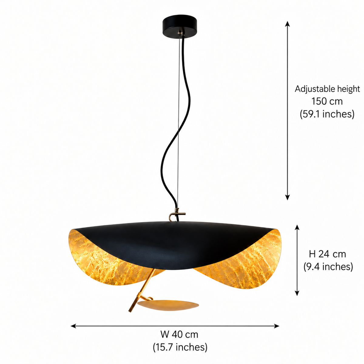 Scandinavian pendant light with artistic light reflection by BROKLEN – view 10