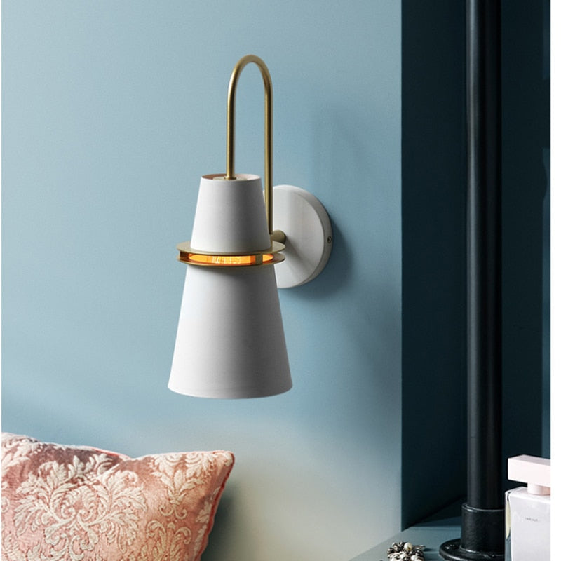 Elegant cone wall light with adjustable metal shade by BROKLEN – view 3