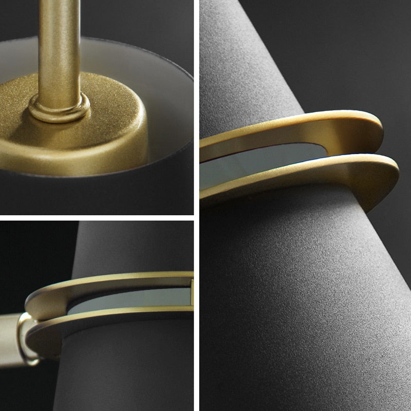 Elegant cone wall light with adjustable metal shade by BROKLEN – view 4