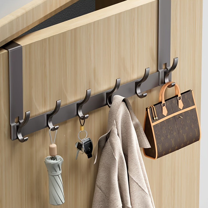 Aluminium over door hook rack for coats and towels by BROKLEN – view 2