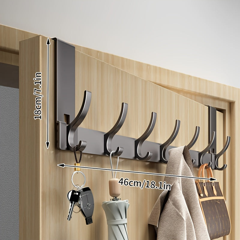Aluminium over door hook rack for coats and towels by BROKLEN – view 8
