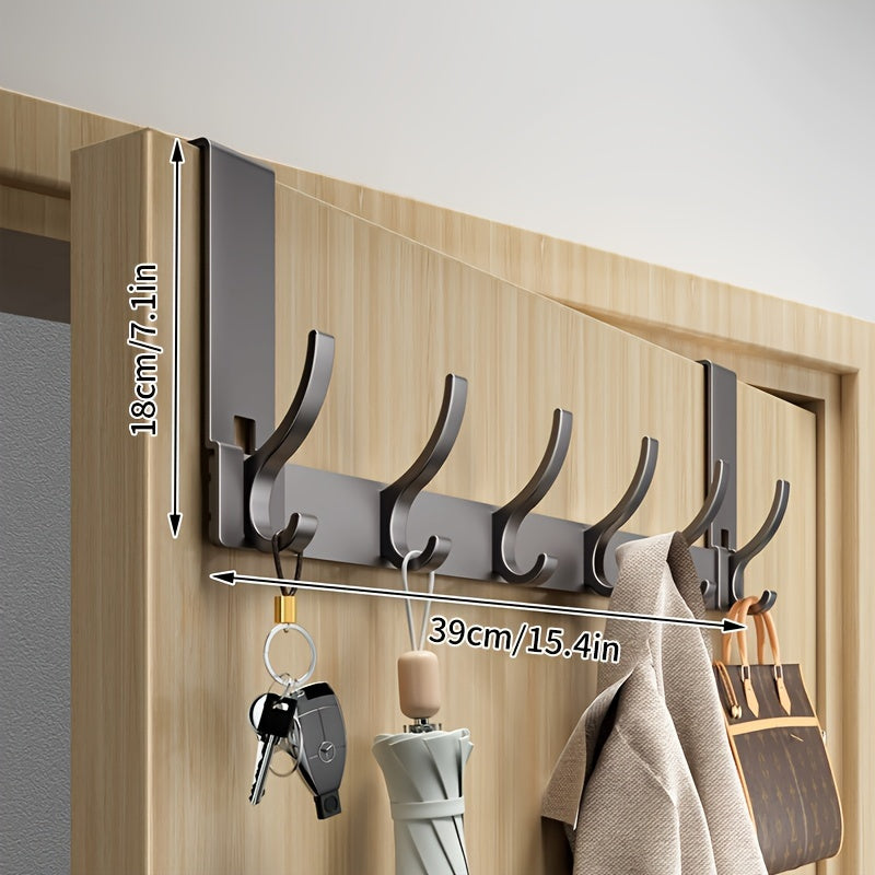 Aluminium over door hook rack for coats and towels by BROKLEN – view 7