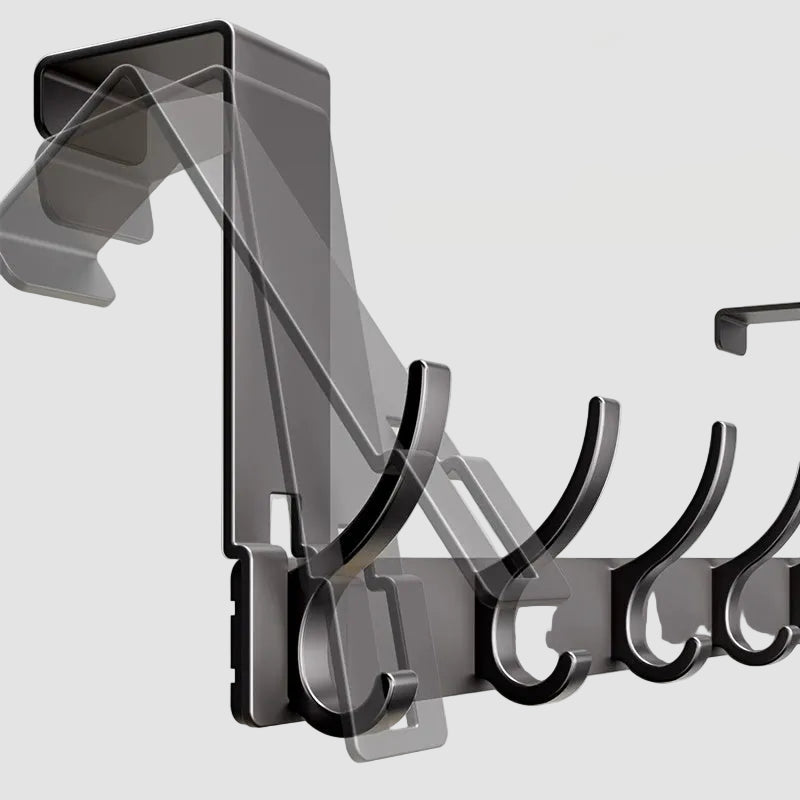 Aluminium over door hook rack for coats and towels by BROKLEN – view 11