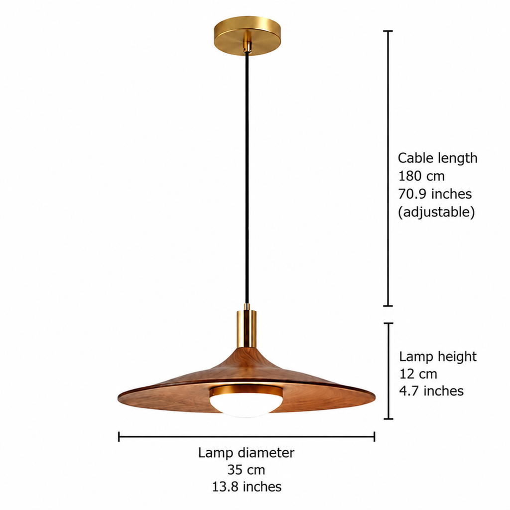 Nordic walnut-effect pendant light by BROKLEN – view 13