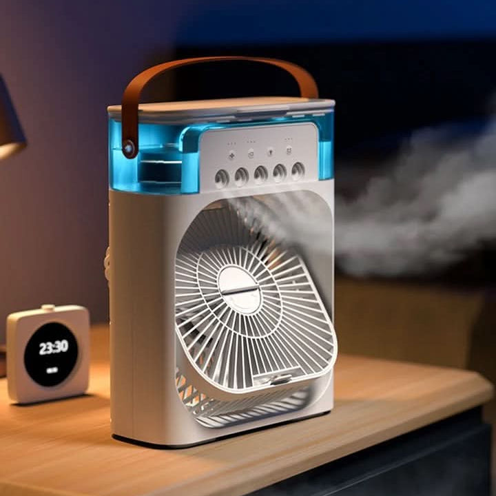 Portable mini humidifier fan desktop air cooler by BROKLEN – view 2
