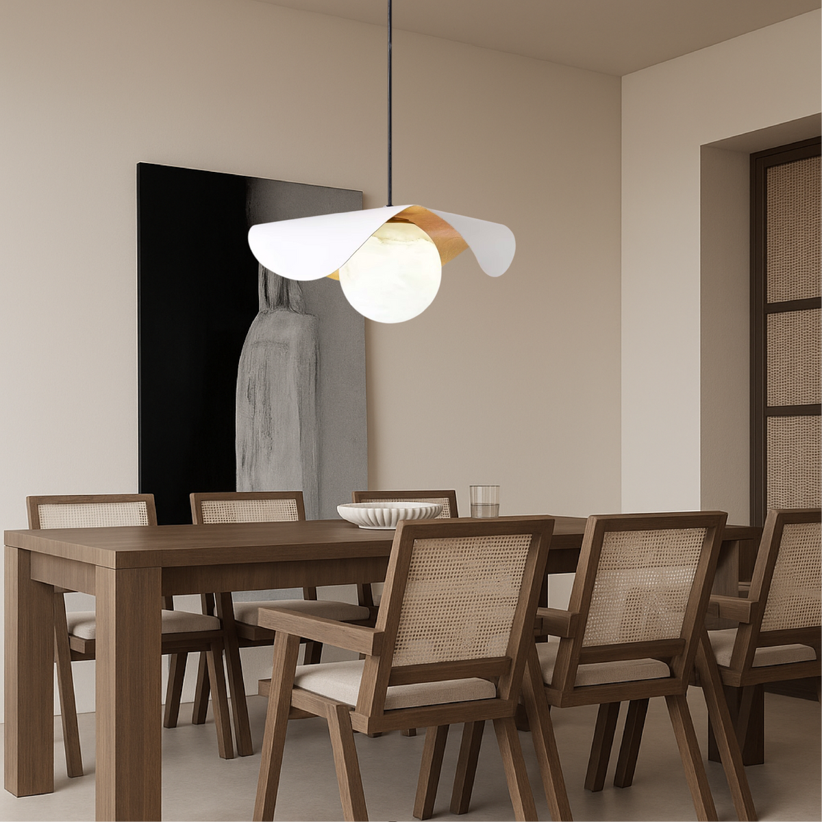 Marble ball pendant light by BROKLEN – view 4