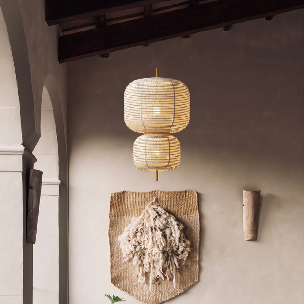 Japanese rice paper pendant light by BROKLEN – view 2