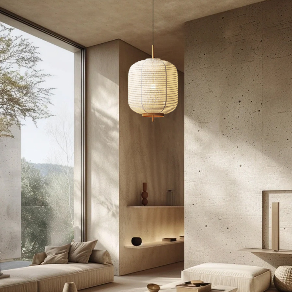 Japanese rice paper pendant light by BROKLEN – view 3