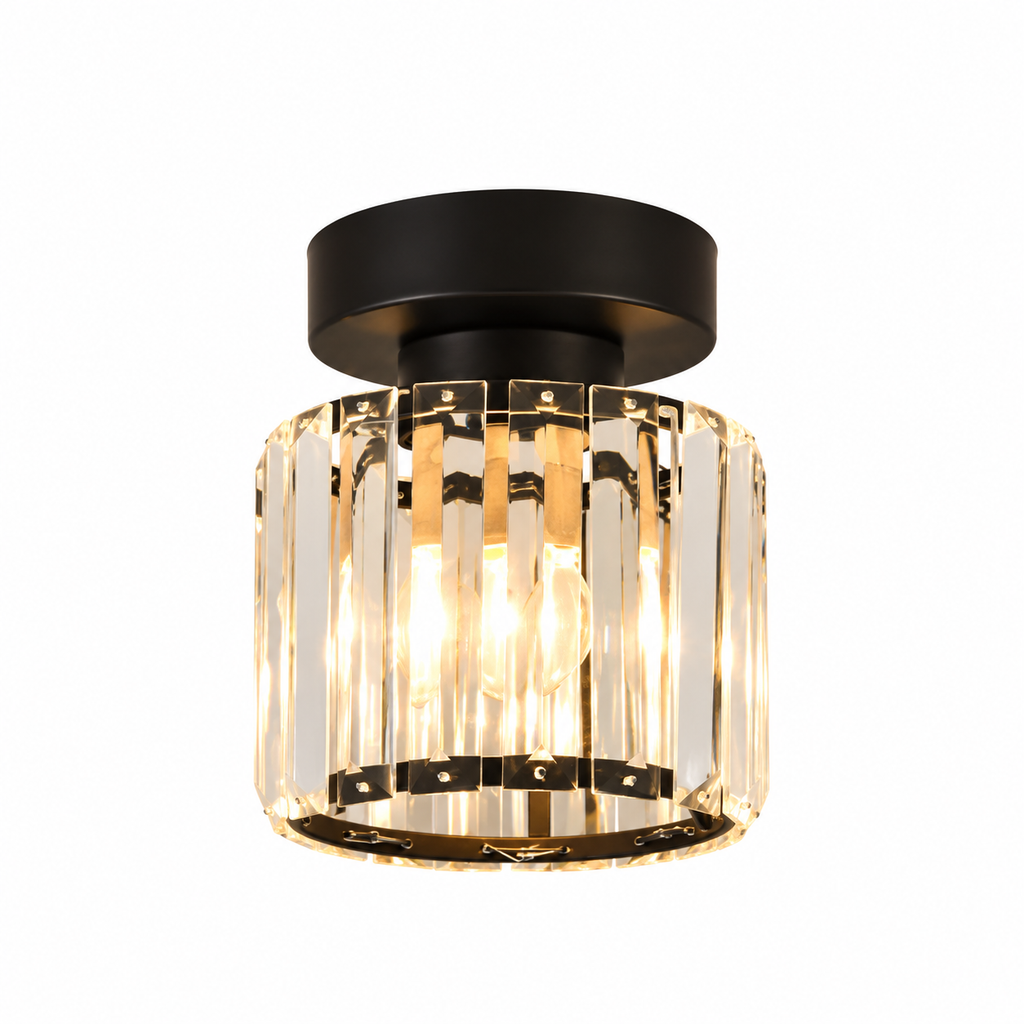 Crystal ceiling spotlight with E27 fitting – square and round light fixture by BROKLEN – view 33