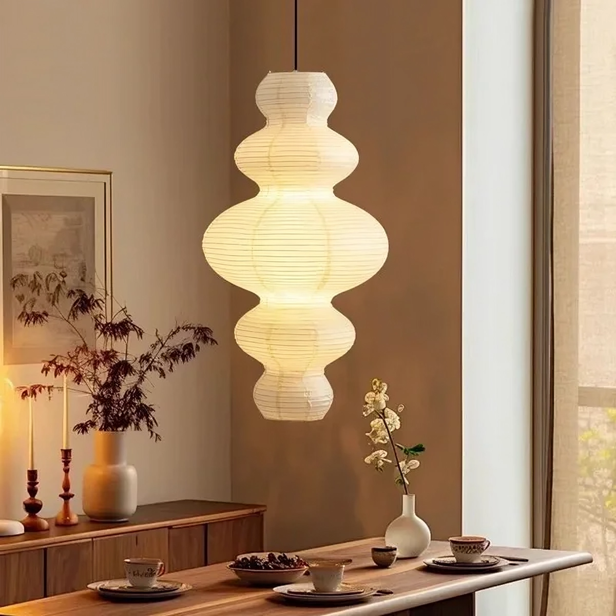 Layered rice paper cloud pendant light by BROKLEN