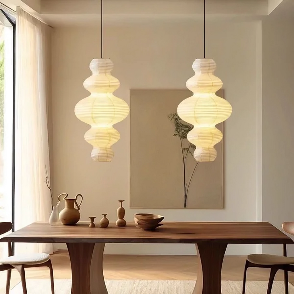 Layered rice paper cloud pendant light by BROKLEN – view 3