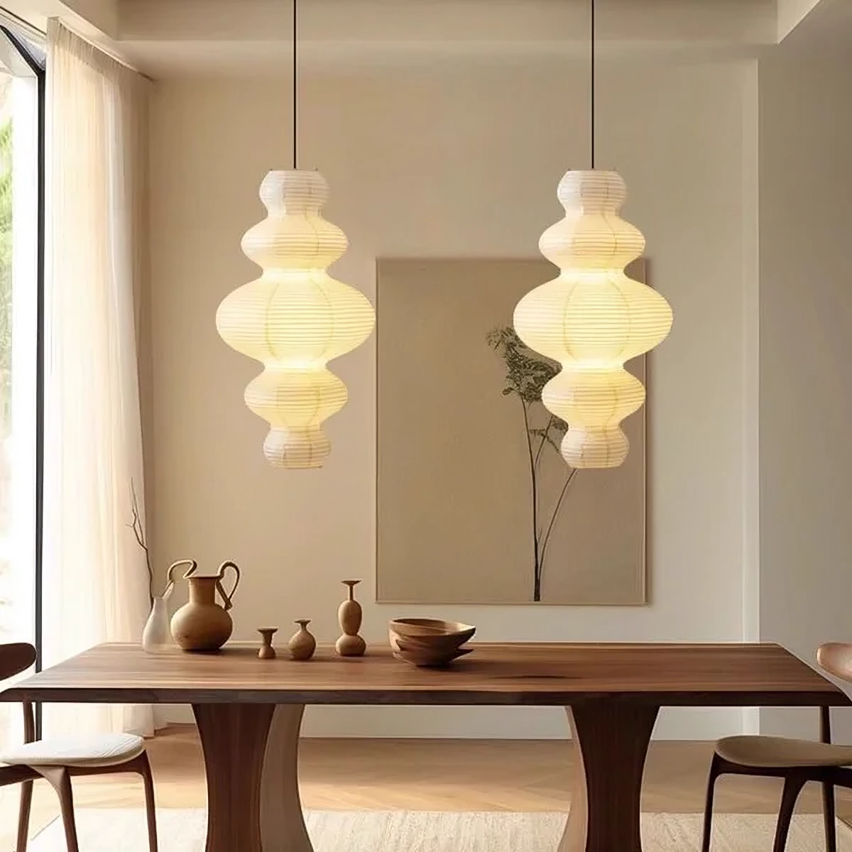 Layered rice paper cloud pendant light by BROKLEN – view 3