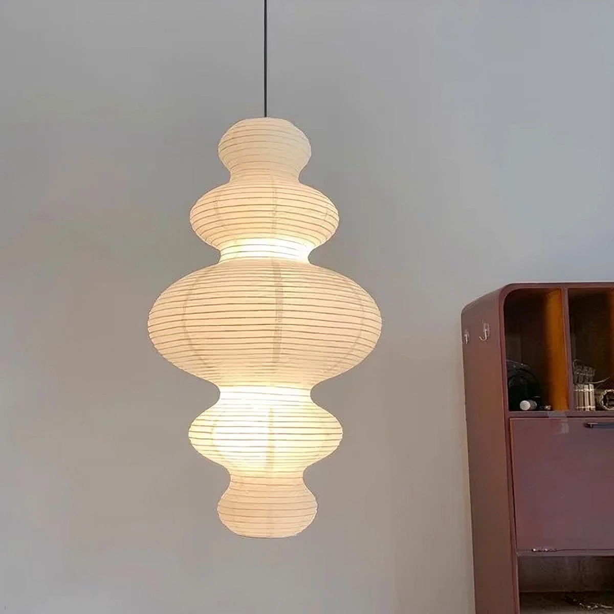 Layered rice paper cloud pendant light by BROKLEN – view 4