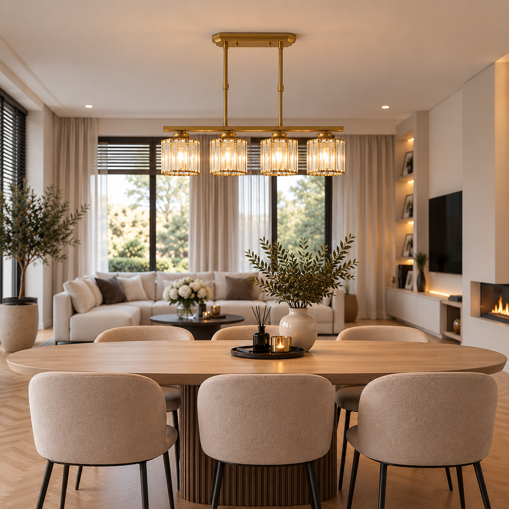 Glass pendant light bar black or gold – view 5