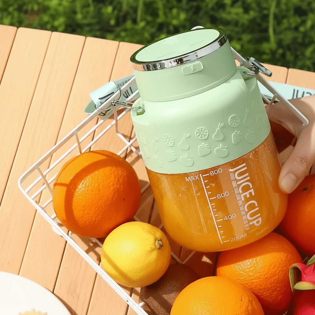 Portable USB rechargeable smoothie blender with 800ml jug by BROKLEN
