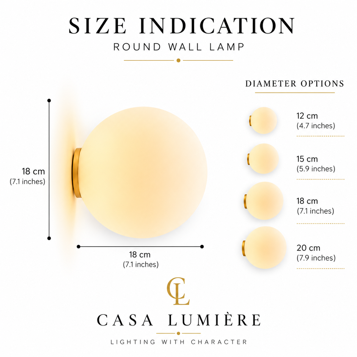 Round Opal Glass Wall Light – White Globe Wall Sconce for Bathroom & Hallway