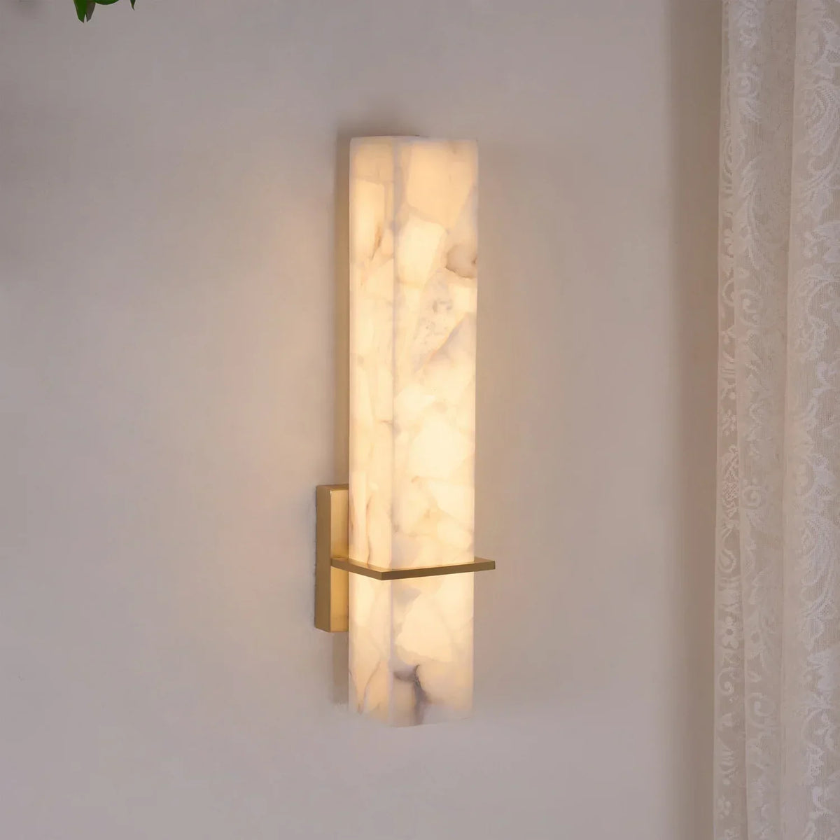 Modern rectangular alabaster LED wall light by BROKLEN – view 19