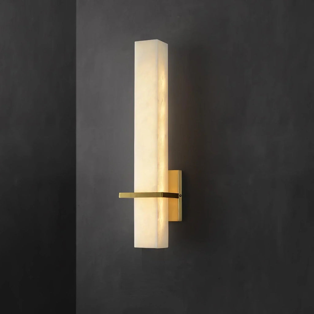 Modern rectangular alabaster LED wall light by BROKLEN – view 20