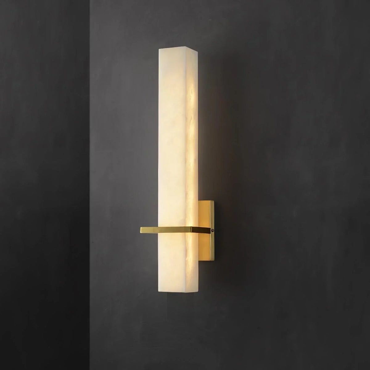 Modern rectangular alabaster LED wall light by BROKLEN – view 20