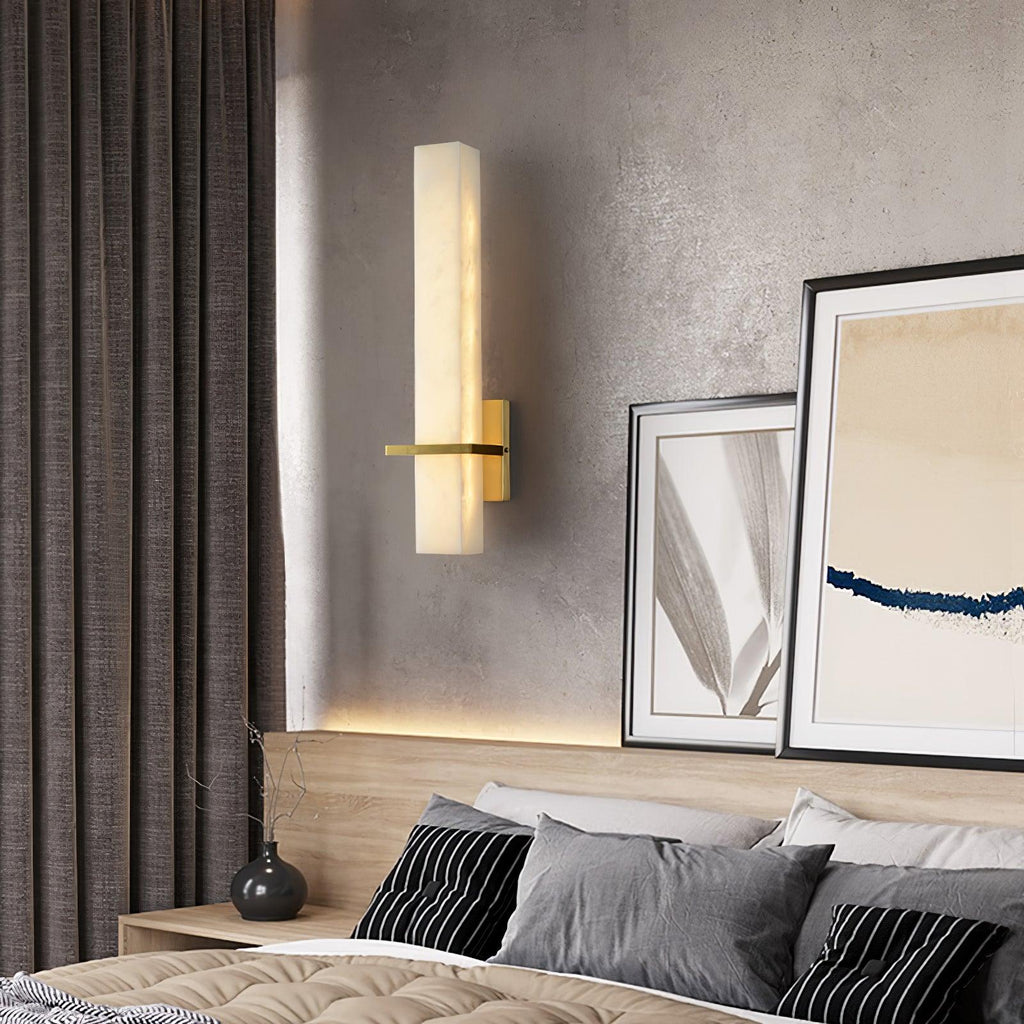 Modern rectangular alabaster LED wall light by BROKLEN – view 22