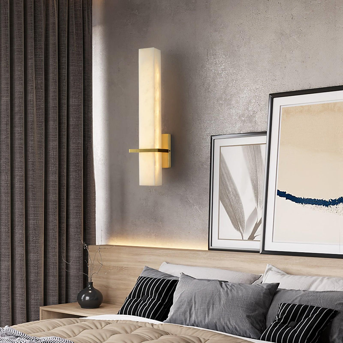 Modern rectangular alabaster LED wall light by BROKLEN – view 22