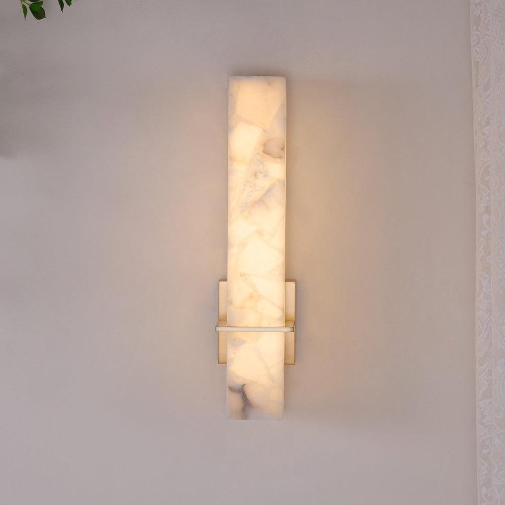 Modern rectangular alabaster LED wall light by BROKLEN – view 15