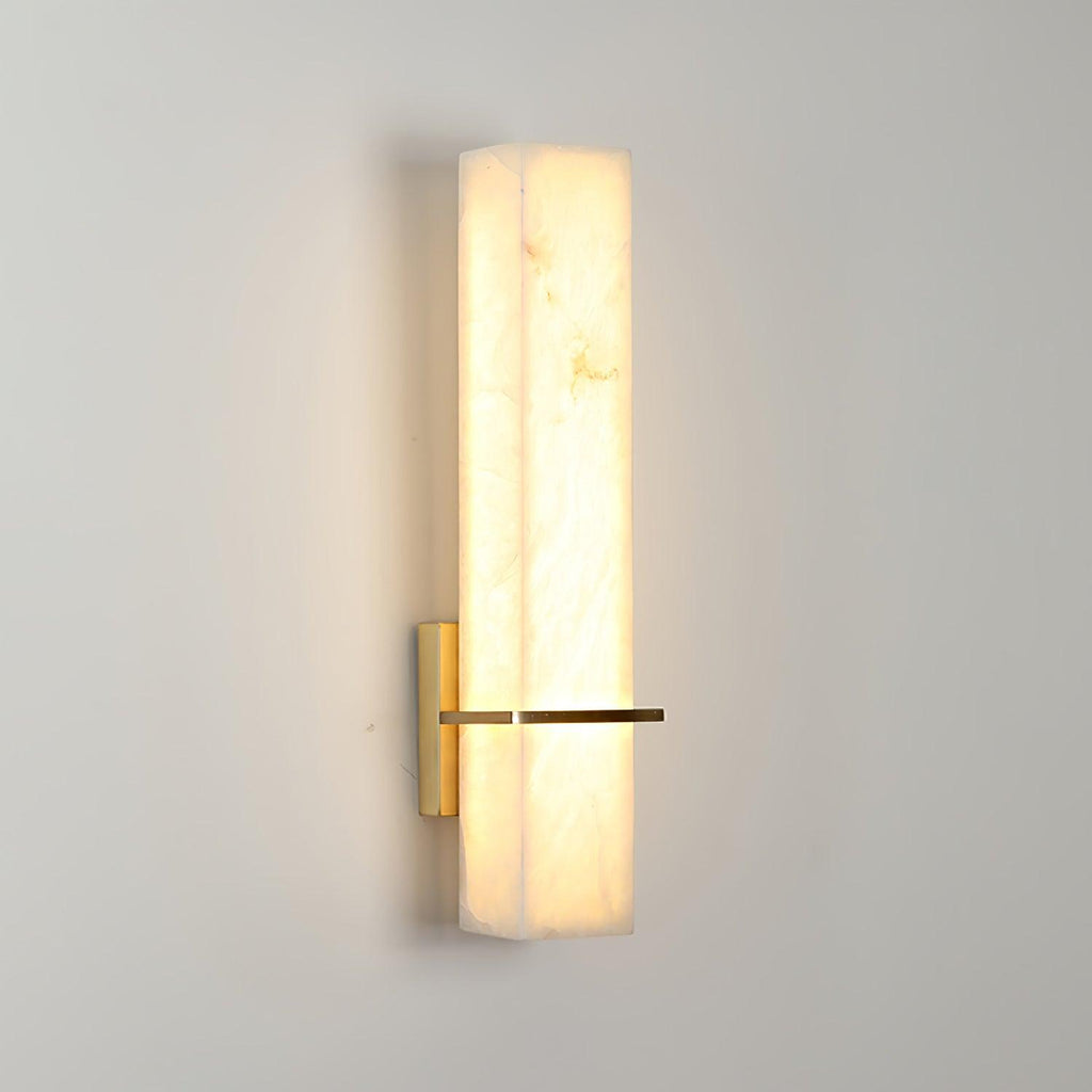 Modern rectangular alabaster LED wall light by BROKLEN – view 2