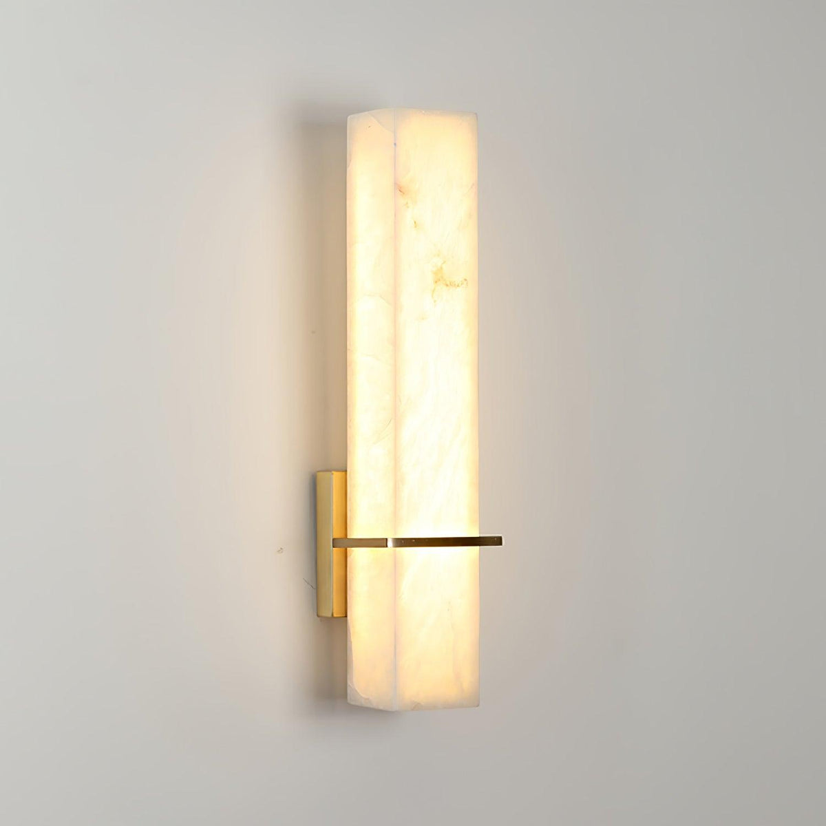 Modern rectangular alabaster LED wall light by BROKLEN – view 2