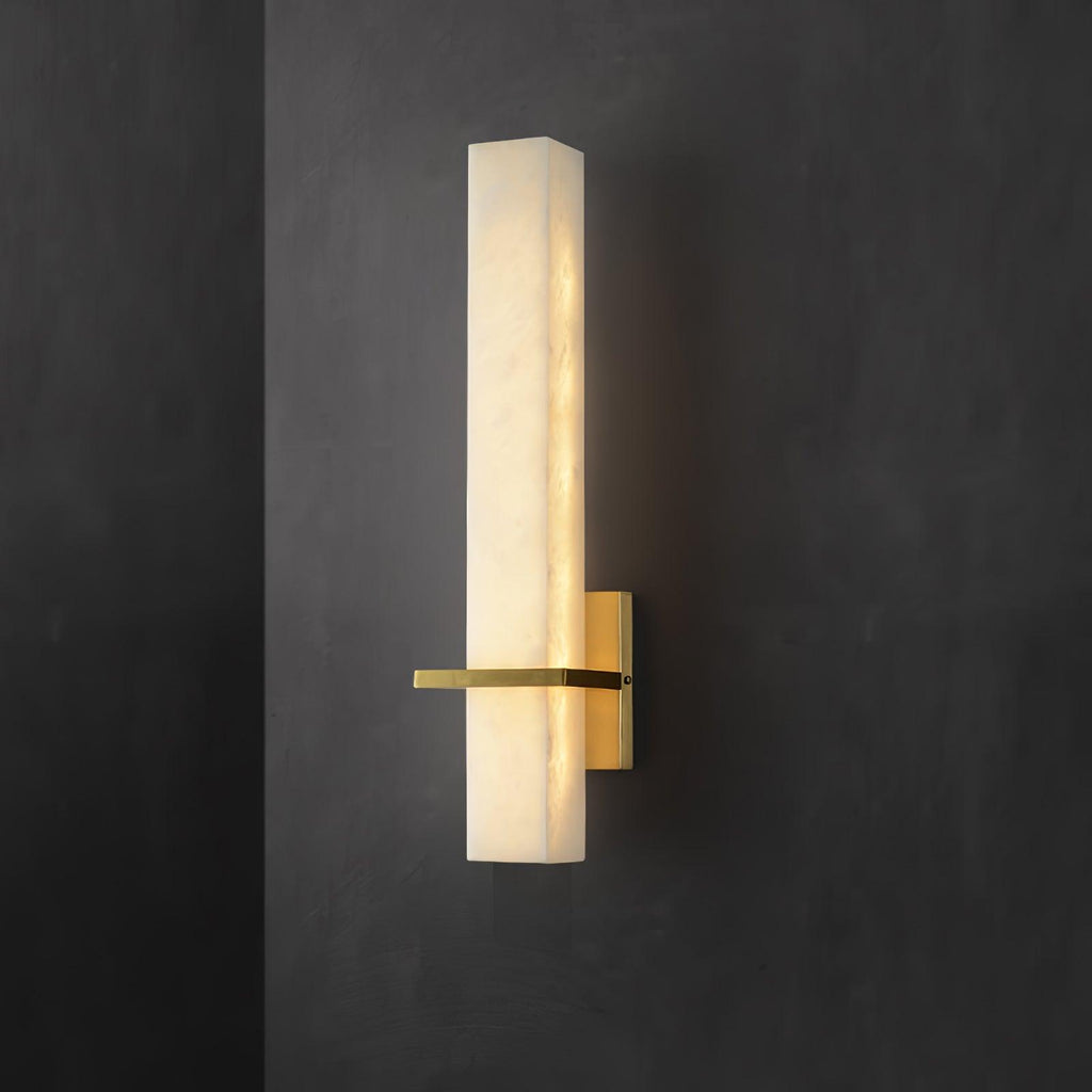 Modern rectangular alabaster LED wall light by BROKLEN – view 17