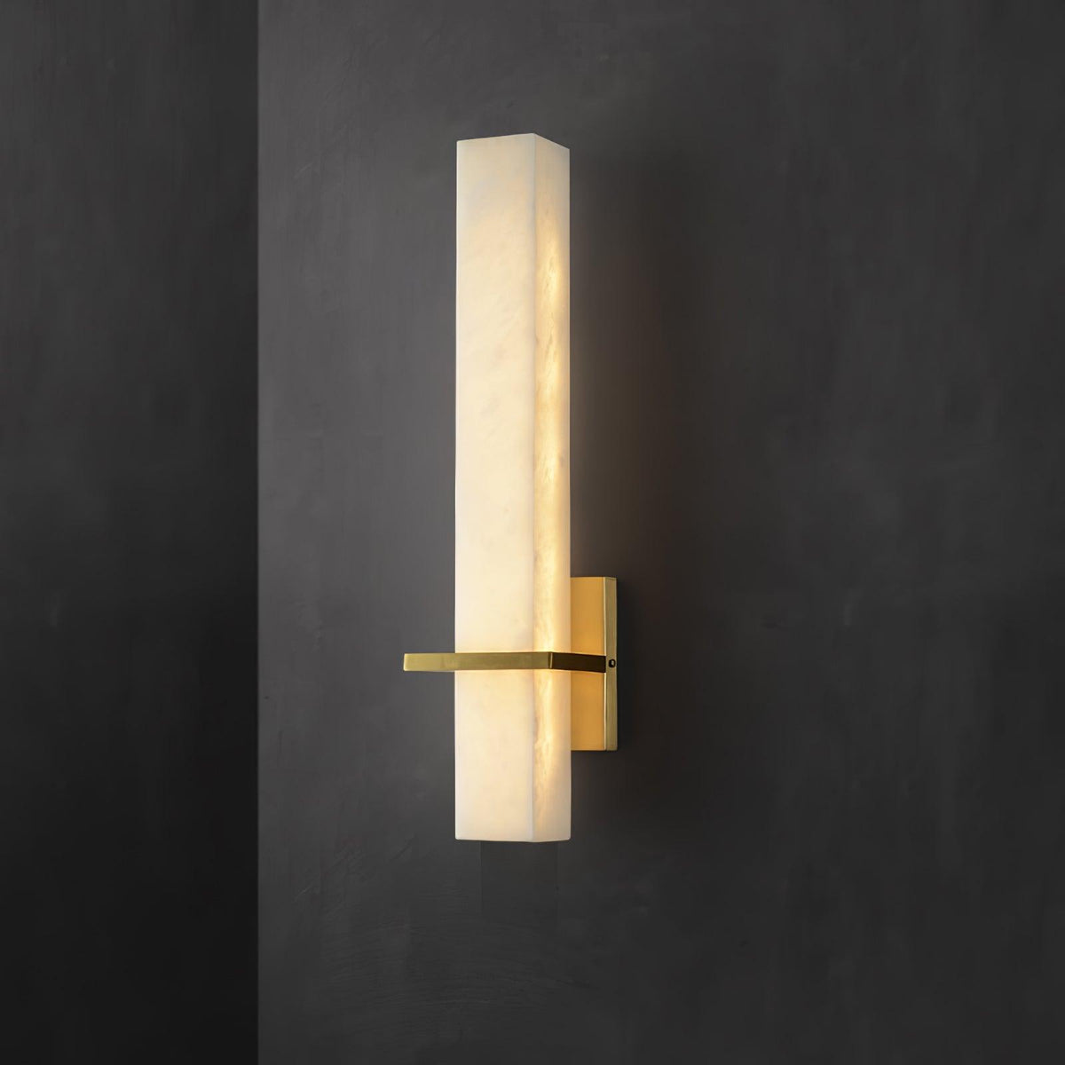Modern rectangular alabaster LED wall light by BROKLEN – view 17